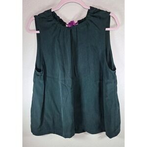 ELK Molger Tank NWT‎ Size 10 Green Sleeveless Silk Blend $155 Retail